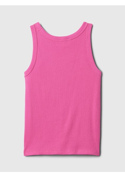 Kız Çocuk Pembe Fitilli Halter Yaka Atlet
