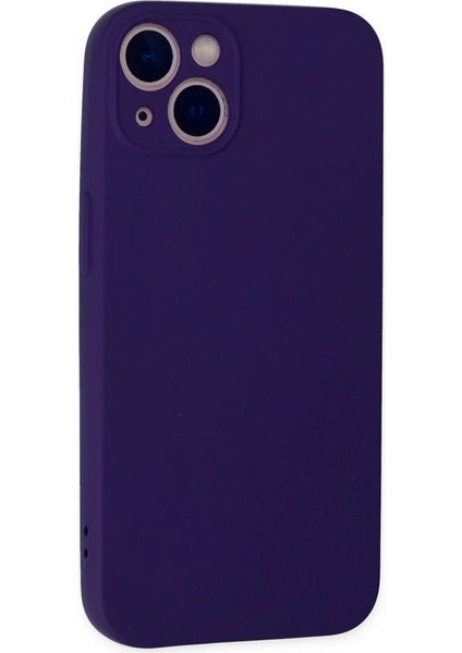 iPhone 13 Mini Kılıf Nano Içi Kadife Silikon - Mor modelleri