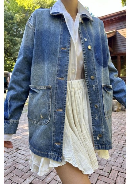 Mavi Vintage Kot Ceket modelleri