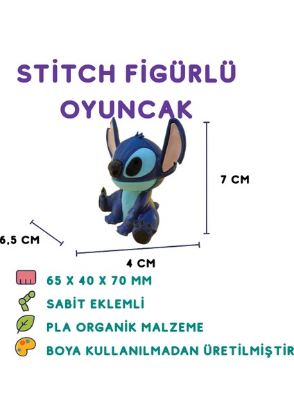 Stitch Figür - 3D Karakter ve Film Temalı Oyuncak