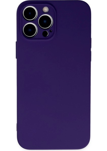 iPhone 13 Pro Kılıf Nano Içi Kadife Silikon - Mor