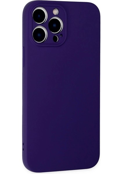 iPhone 13 Pro Kılıf Nano Içi Kadife Silikon - Mor modelleri