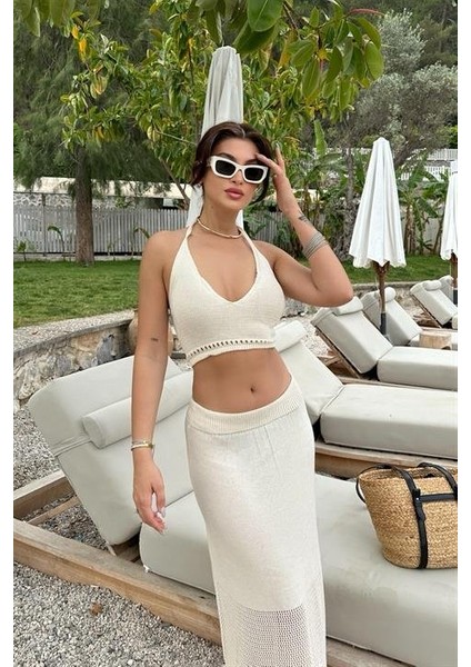 Luna Boyundan Bağlamalı Crop Takım 9868 indirimleri