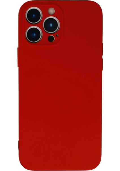 iPhone 13 Pro Kılıf Nano Içi Kadife Silikon - Kırmızı