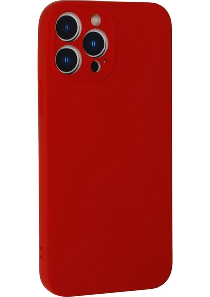 iPhone 13 Pro Kılıf Nano Içi Kadife Silikon - Kırmızı modelleri