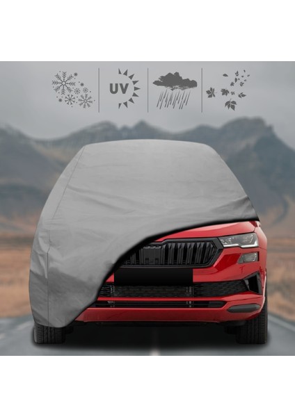 Skoda Karoq Oto Branda Su Geçirmez Miflonlu Araba Brandası Klipsli Araba Çadırı