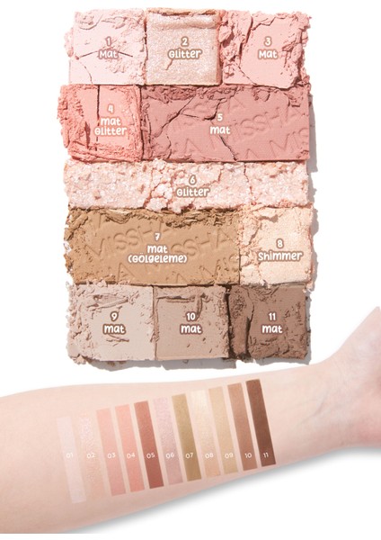 Mat ve Işıltılı Tonlar Barındıran Far Paleti Missha Mood Moment Palette (1 Rosy Rooftop) fiyatları
