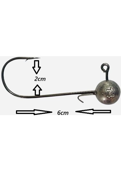 Jig Head No:6/0 Iğne 14GR Zoka