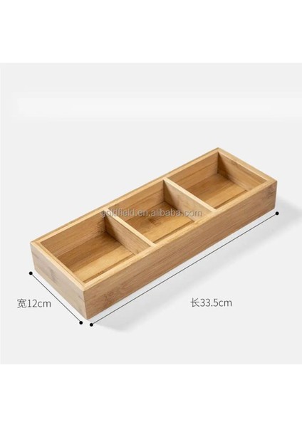3 Bölmeli Bambu Çerezlik ve Kahvaltılık Organizer, Kahverengi, Parça Sayısı: 1 fiyatları