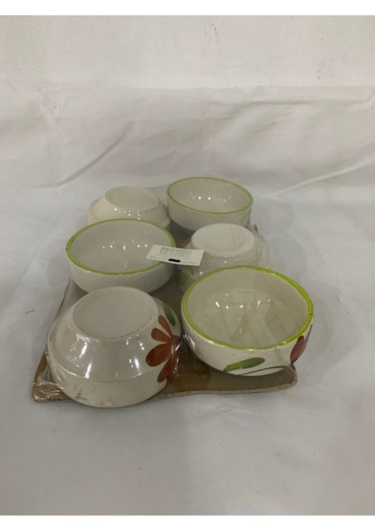 6'lı ekru kahvaltılık sosluk seti, şık ve kullanışlı mutfak gereçleri