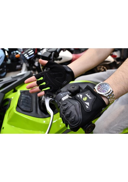 Jk-Yx Yarım Eldiven Korumalı * Neon Yeşil *tam Kalıp modelleri