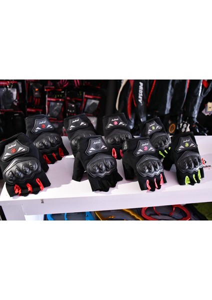 Jk-Yx Yarım Eldiven Korumalı * Neon Yeşil *tam Kalıp fırsatları