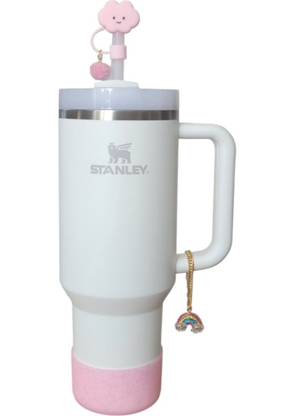 Quencher Tipi Termos Için Koruyucu Silikon Taban, Süs ve Koruyucu Uç -3'lü Aksesuar Seti