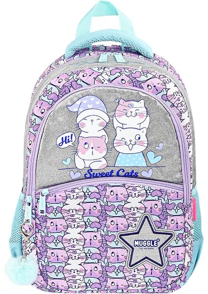 MU-9063 Sevimli Kedi Desenli Kız Çocuk Ilkokul Çantası fiyatları
