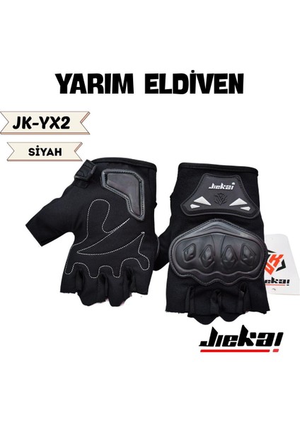 Jk-Yx Yarım Eldiven Korumalı * Siyah *tam Kalıp fiyatları