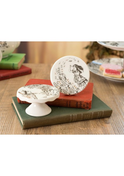 x V&a Alice In Wonderland Porselen 10CM 2li Kek, Pasta Standı indirimleri