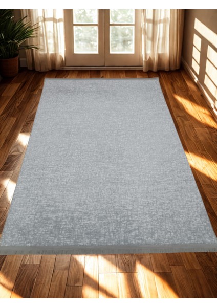 Düz Desen Gri Saçaklı Kaymaz Taban Kesme Yıkanabilir Halı Yolluk fiyatları
