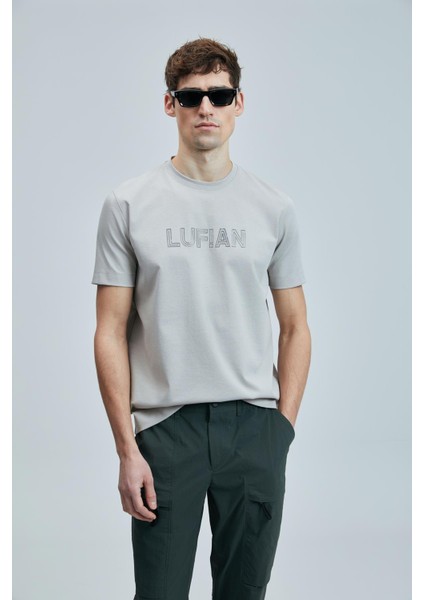 Think Slim Fit Erkek Taş Rengi T-Shirt (111020240)
