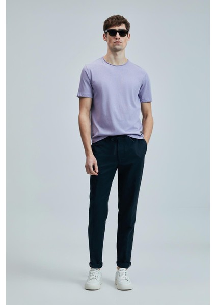 Junya Slim Fit Erkek T-Shirt Lila (111020259)