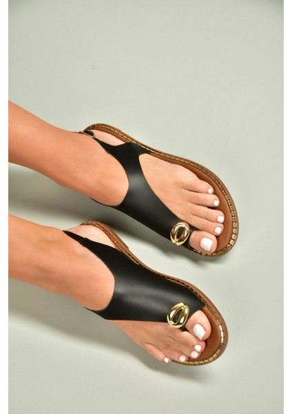 U652227109 Siyah Kadın Sandalet modelleri