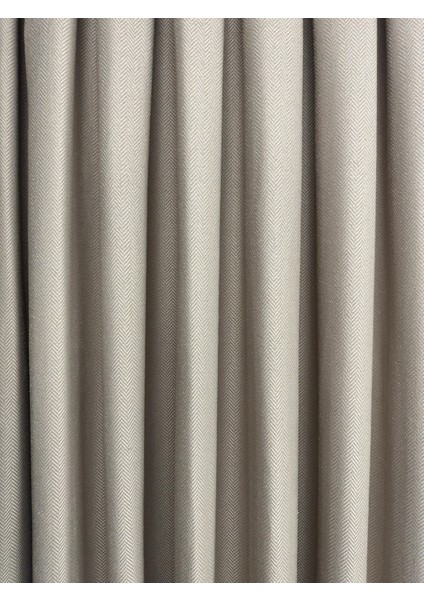 Balık Sırtı Bej Fon Perde 1/3 Sık Pile Fon Perde modelleri