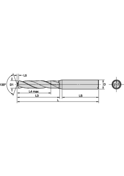 B211F11500HP Karbür Matkap Ucu 11.5mm KCM15 modelleri