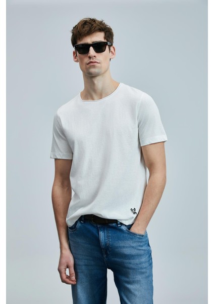 Junya Slim Fit Erkek T-Shirt Kırık Beyaz (111020259)