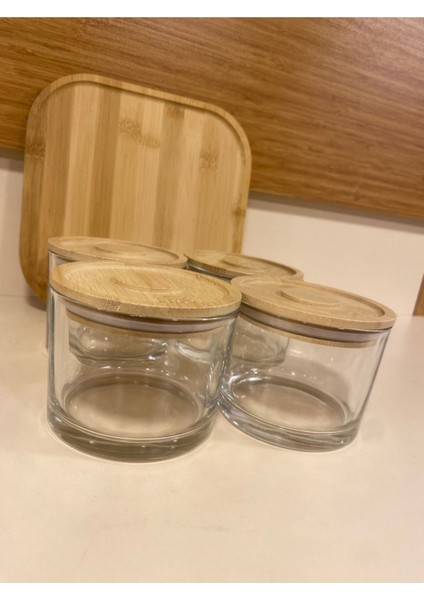 Bambu Kahvaltılık Seti, 4'lü vakumlu kapak ve tepsili, 6-10 parça, bej renkli indirimleri