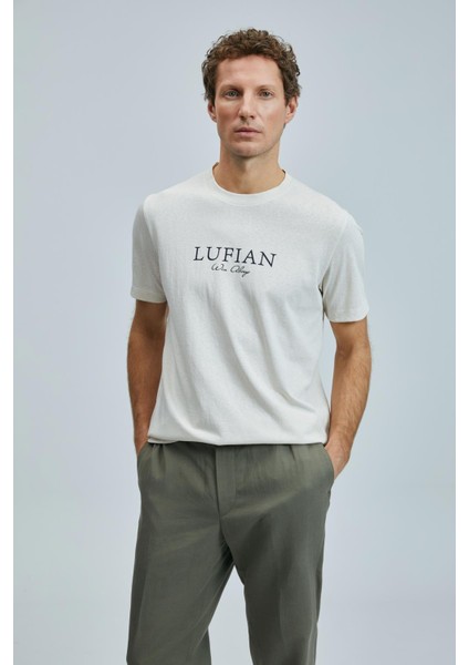 Love Regular Fit Erkek Ekru T-Shirt (111020238)