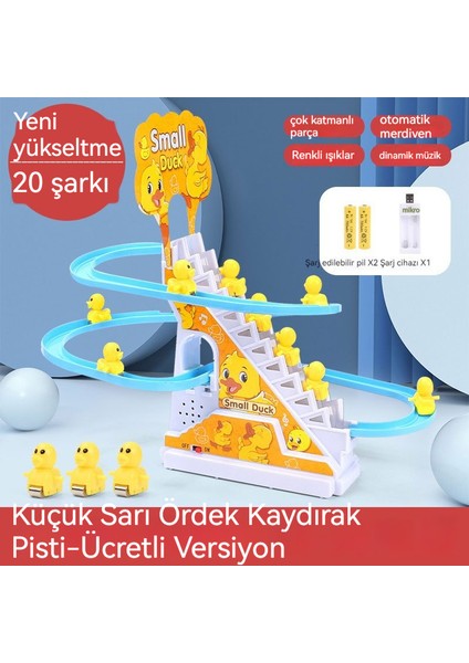 Küçük Ördek Otomatik Merdiven Tırmanma Çocuk Elektrikli Parça Eğitici Oyuncak Küçük Sarı Ördek Slayt 20 Şarkı 9 Hayvanla Geliyor. (Yurt Dışından) modelleri