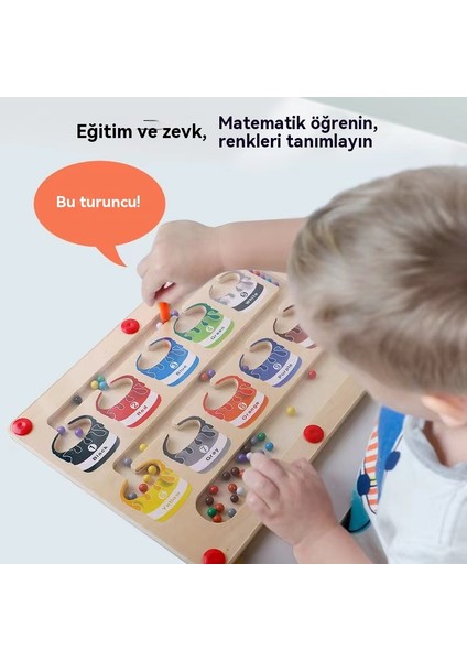 Manyetik Renk Sınıflandırma Sayma Tahtası Yürüyüş Ahşap Kalem Labirent Matematik Bulmaca Oyuncaklar (Yurt Dışından) fırsatları