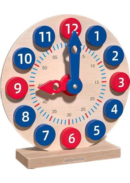 Çocuk Ahşap Dijital Saat Tanıma Zaman Öğretim Yardımcıları, Saat Modelleri, Eşleştirilmiş Bulmaca Oyuncakları (Yurt Dışından)
