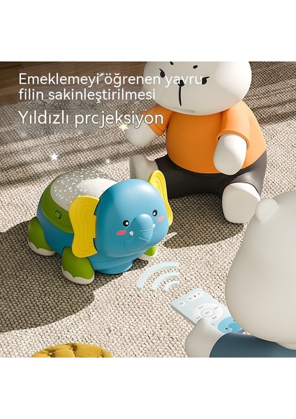 Yeni Ürün Elektrikli Bebek Emeklemeyi Öğrenir Fil Oyuncak Çocuk Çok Fonksiyonlu Erken Eğitim Eğitici Uzaktan Kumanda Projeksiyon Yatıştırıcı Oyuncak (Yurt Dışından) fiyatları