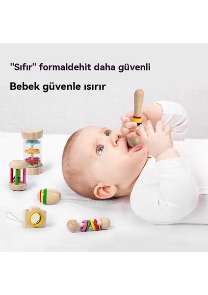 Erken Çocukluk Eğitimi Ahşap Bebek Isırma, Diş Taşlama, Yatıştırıcı El Yüzüğü 6 Parçalı Bulmaca Oyuncak Seti (Yurt Dışından) fırsatları