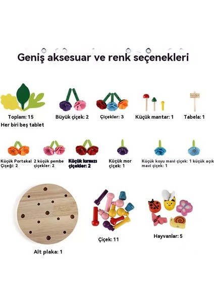 Çocuk Bulmaca Blok Bahçe Ahşap Oyuncak Kız Bulmaca Çok Yönlü Bahçe Seti Dıy Blok Yaratıcılık (Yurt Dışından) fırsatları