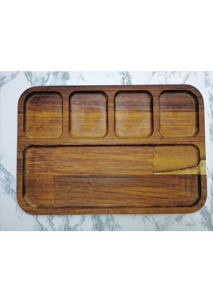 Dört bölmeli kahvaltı ve sunum tepsisi, 33x22 cm, şık ve kullanışlı tasarım fiyatları