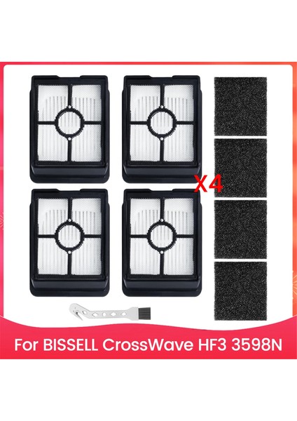 Bıssell Crosswave Hf3 3598N Kablosuz Islak Kuru Elektrikli Süpürge Aksesuarları Için Yedek Hepa Filtreleri (Yurt Dışından)