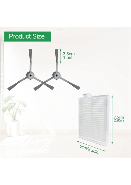 Eufy Clean L50/L50 SES/L60/L60 SES/L60 Hibrit Elektrikli Süpürge Aksesuarları Için Hepa Filtre Yan Fırçaları Yedek Parçaları (Yurt Dışından) modelleri