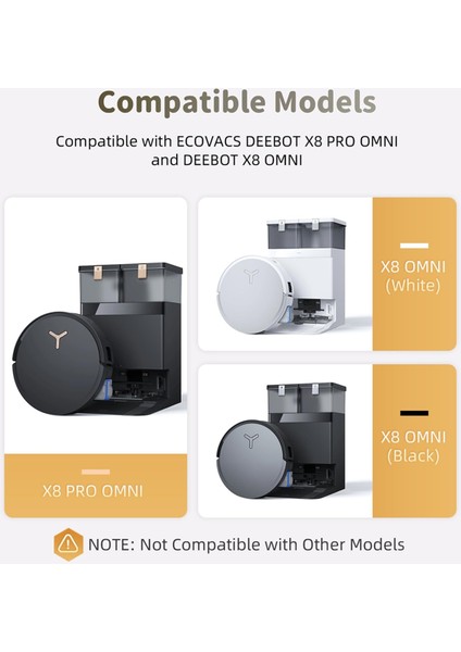 Ecovacs Deebot X8 Pro Omni /x8 Omni Elektrikli Süpürge Aksesuarları, Ana Fırça, Mendiller, Yan Fırçalar, Filtreler, Toz Torbaları (Yurt Dışından) fiyatları