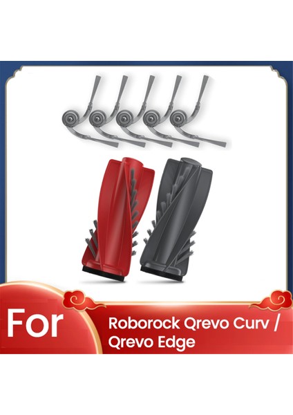 Roborock Qrevo Curv, Qrevo Edge Elektrikli Süpürge Parçaları Için Ana Fırça Yan Fırçaları Yedekleri (Yurt Dışından)