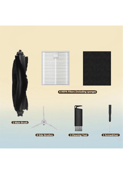 L60 Aksesuar Takımı Eufy L60 / L50 Robot Süpürge Parçaları Ana Yan Fırça Hepa Filtreleri Için Yedek Parça (Yurt Dışından) fiyatları