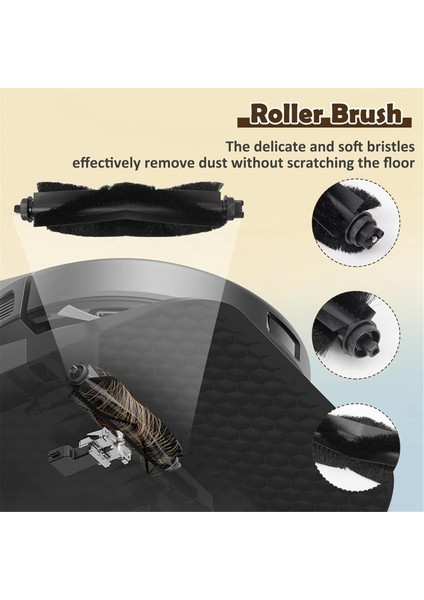 L60 Aksesuar Takımı Eufy L60 / L50 Robot Süpürge Parçaları Ana Yan Fırça Hepa Filtreleri Için Yedek Parça (Yurt Dışından) modelleri