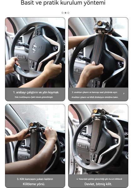 Araba Kullanımı Güvenli, Sağlam ve Dayanıklı Araba Çift Kanca Direksiyon Kilidi (Yurt Dışından) fiyatları