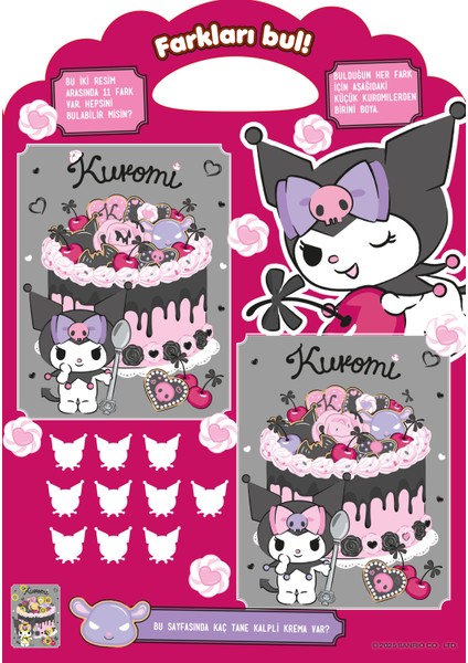 Kuromi - Pofuduk Çıkartmalı Etkinlik Kitabı (200'den Fazla Sticker Boyama ve Etkinlik Kitabı) modelleri