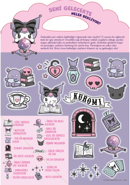 Kuromi - Pofuduk Çıkartmalı Etkinlik Kitabı (200'den Fazla Sticker Boyama ve Etkinlik Kitabı)
