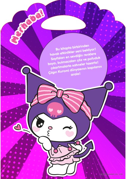 Kuromi - Pofuduk Çıkartmalı Etkinlik Kitabı (200'den Fazla Sticker Boyama ve Etkinlik Kitabı)