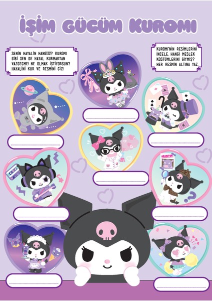 Kuromi - Çıkartmalı Etkinlik Kitabı (Stickerlı Boyama ve Ara-Bul Etkinlikli) modelleri