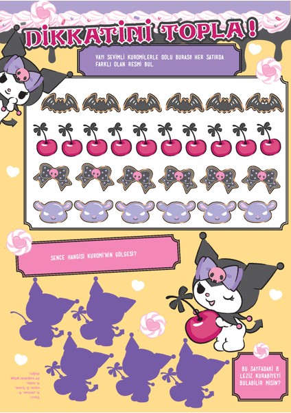 Kuromi - Çıkartmalı Etkinlik Kitabı (Stickerlı Boyama ve Ara-Bul Etkinlikli) fırsatları