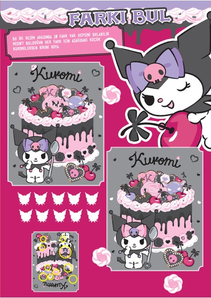 Kuromi - Çıkartmalı Etkinlik Kitabı (Stickerlı Boyama ve Ara-Bul Etkinlikli) indirimleri