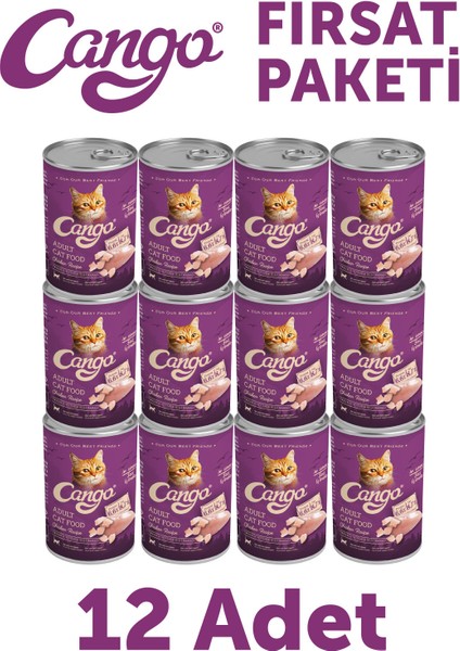 Yetişkin Yaş Kedi Maması Tavuklu 415GR 12LI